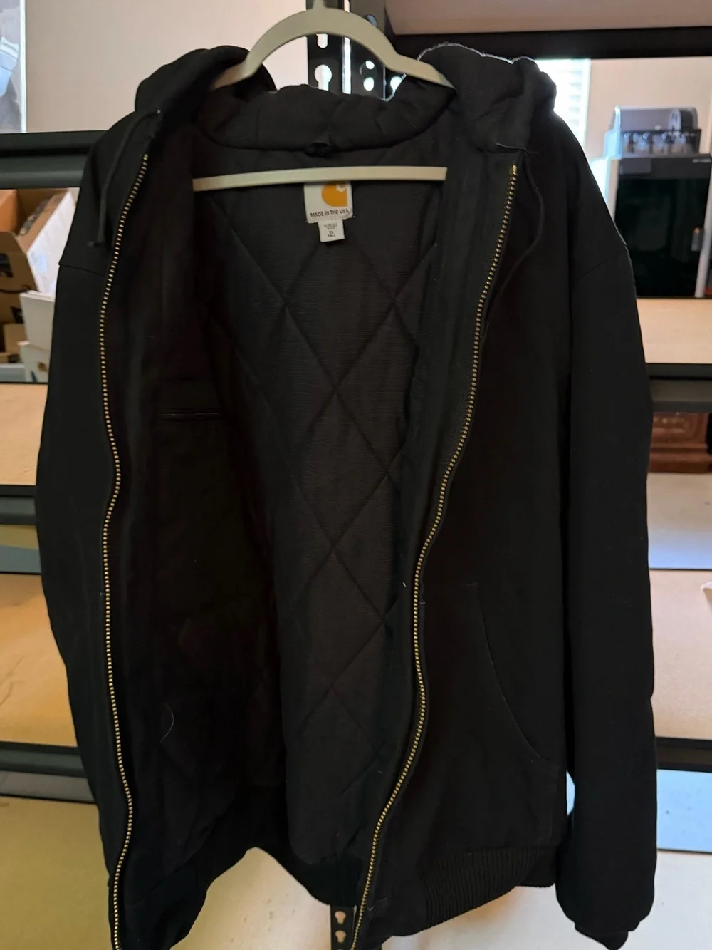 Carhartt J140 Loose Fit Quilted Flannel Lined Duck Jacket | XL Tall | Black |